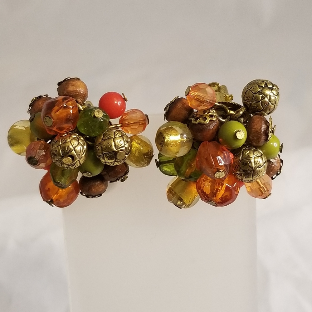 Style & Co. Round Cluster Clip On Earrings